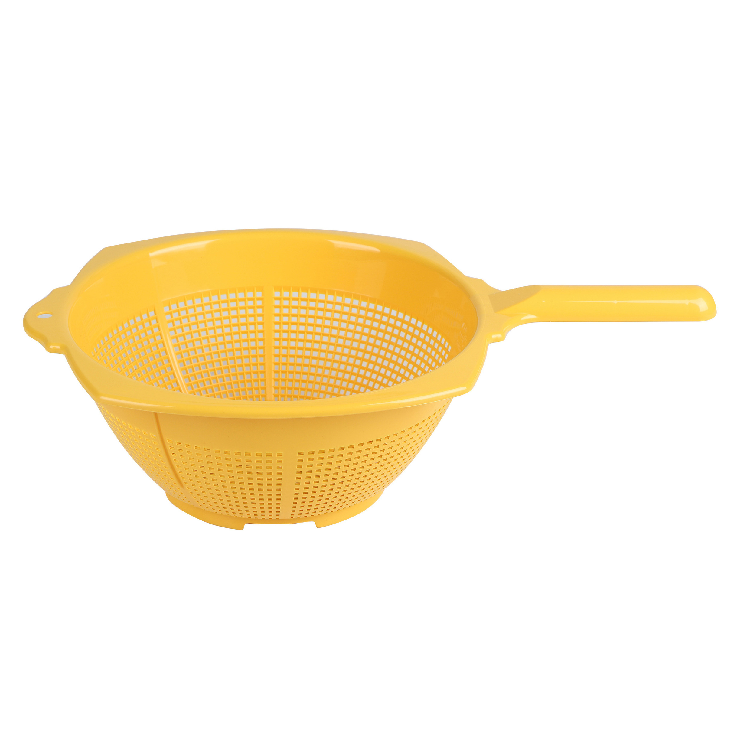 Urban Living Keuken vergiet Liberty - geel - Dia 25 cm - vergiet voor voedsel - Kunststof -