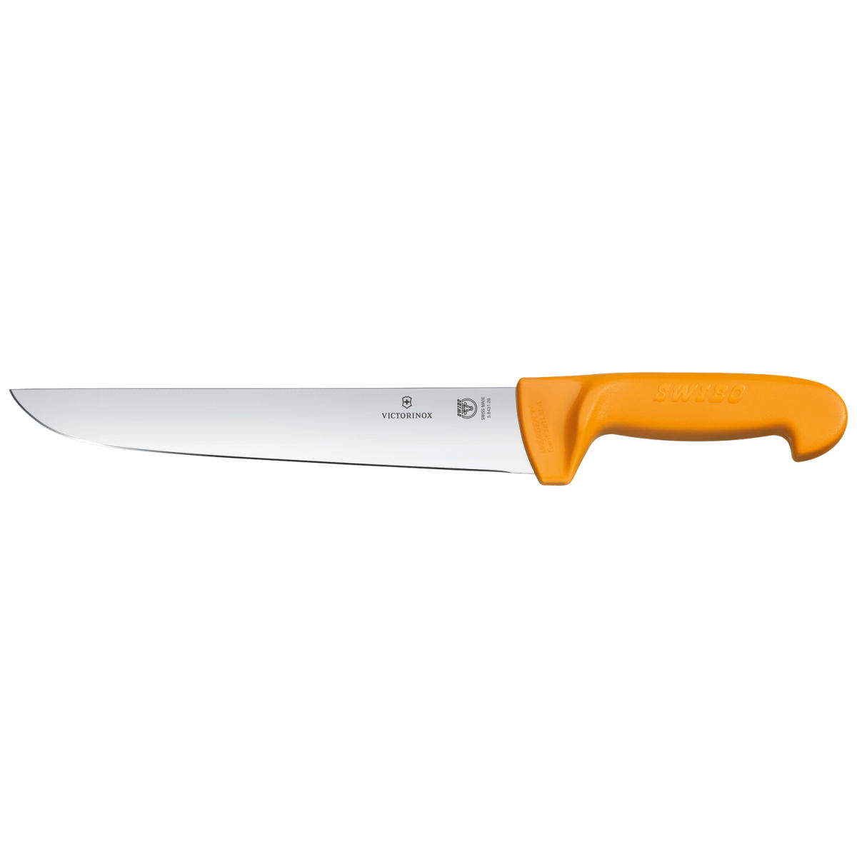 Victorinox Slagersmes Swibo, recht; Lemmetlengte 21 cm, 33.1 cm (L); zilver/oranje