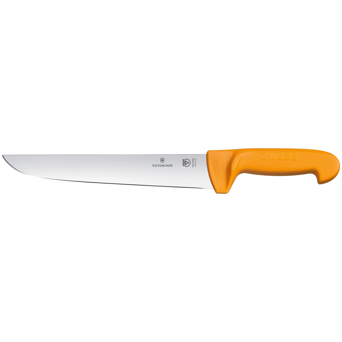Victorinox Slagersmes Swibo, recht; Lemmetlengte 24 cm, 36.5 cm (L); zilver/oranje