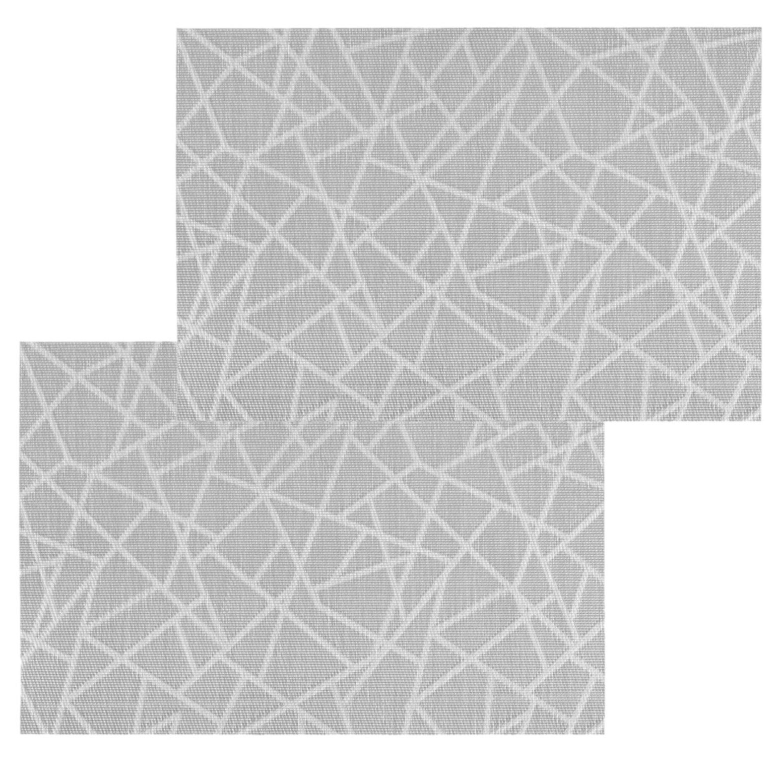 Secret de Gourmet Set van 8x stuks placemats grafische print grijs texaline 45 x 30 cm -