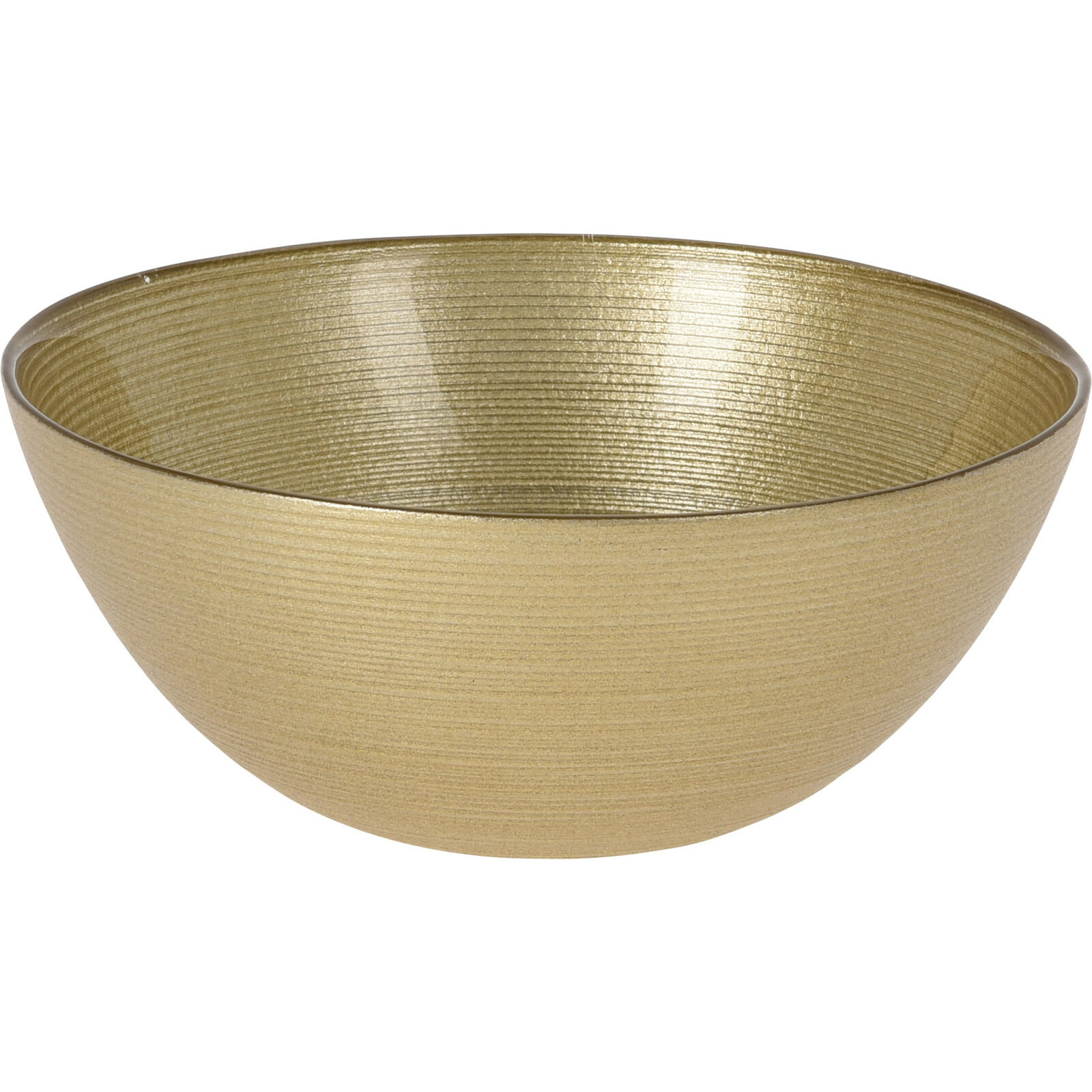 Excellent Houseware Kommetjes/serveer schaaltjes - Athene - glas - D15 x H6 cm - goud - Stapelbaar -