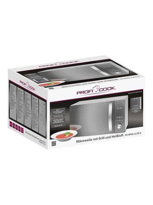 ProfiCook PC-MWG 1176 H - microwave oven with convection and grill - freestanding - Zilver