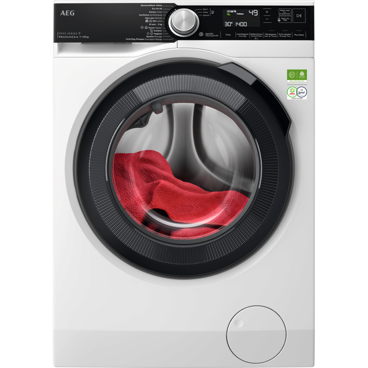 AEG 9000 AbsoluteCare - Wasmachine voorlader 10 kg L97FSR14L6U