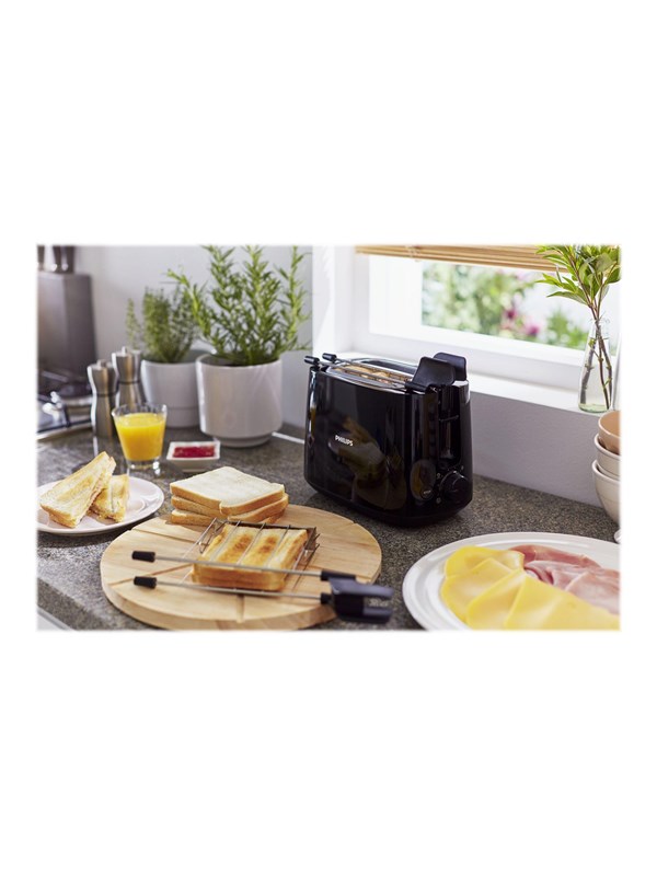 Philips Broodrooster Daily Collection HD2583 - toaster - black