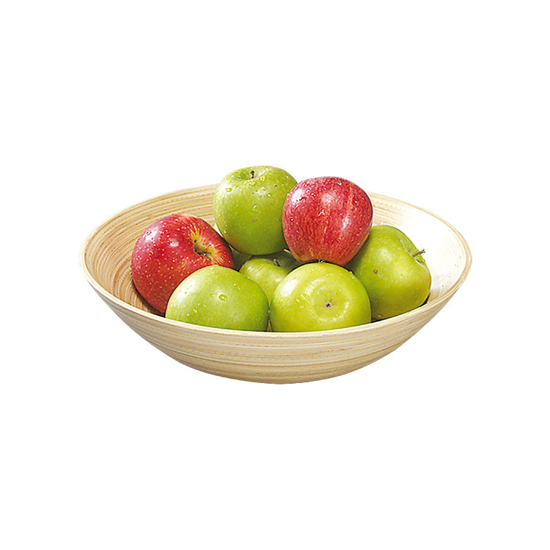 Kesper Fruitschaal - bamboe - 30 cm - serveerschaal - rond - hout -