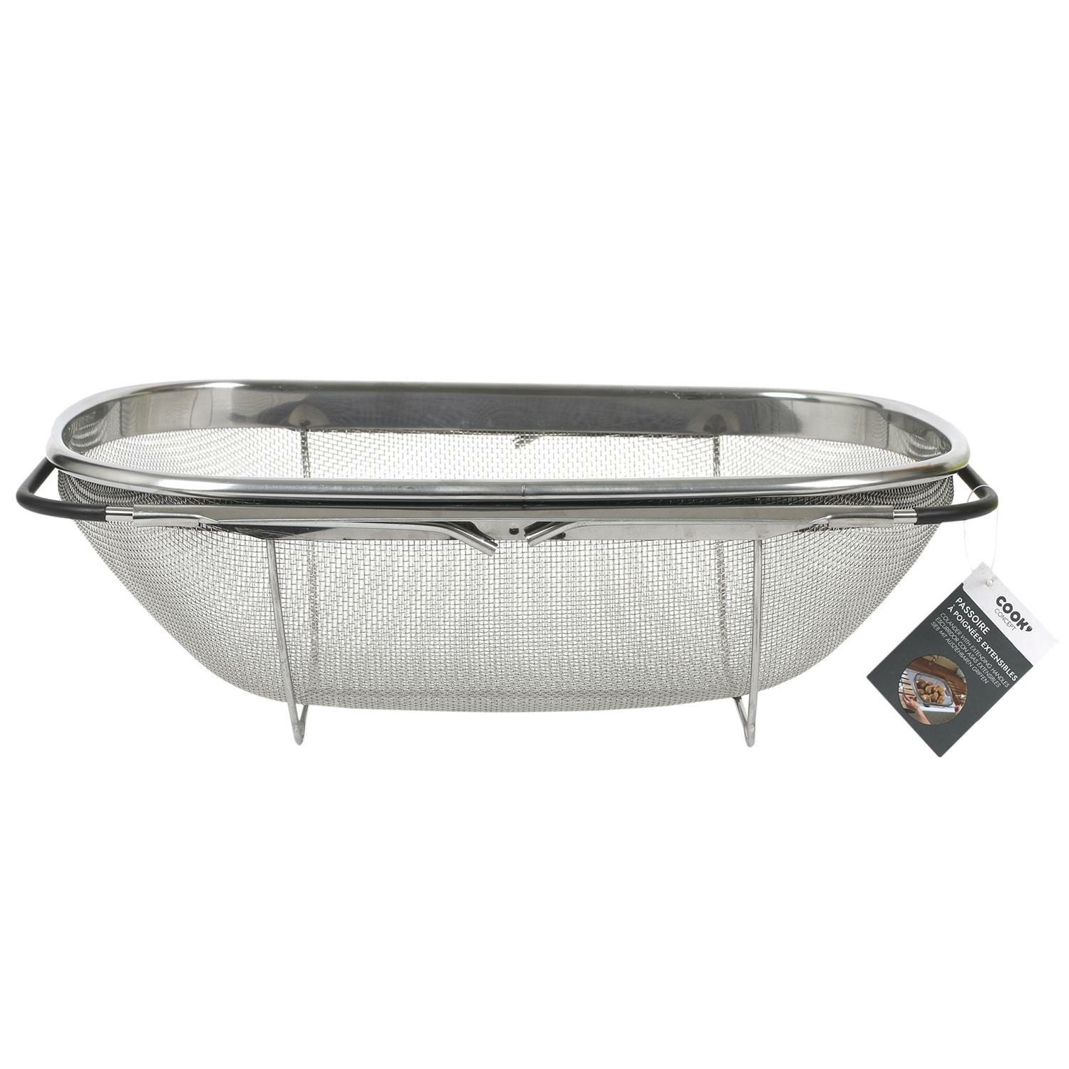 Cook Concept Keuken vergiet Extendable - x 25 x 11 cm - vergiet voor voedsel - Metaal -