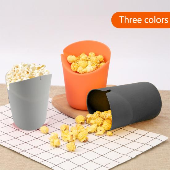 DYS Kitchen Goede taaiheid Popcorn-maakkom Gemakkelijk schoon te maken Uitstekende magnetron-siliconenmaker zwart