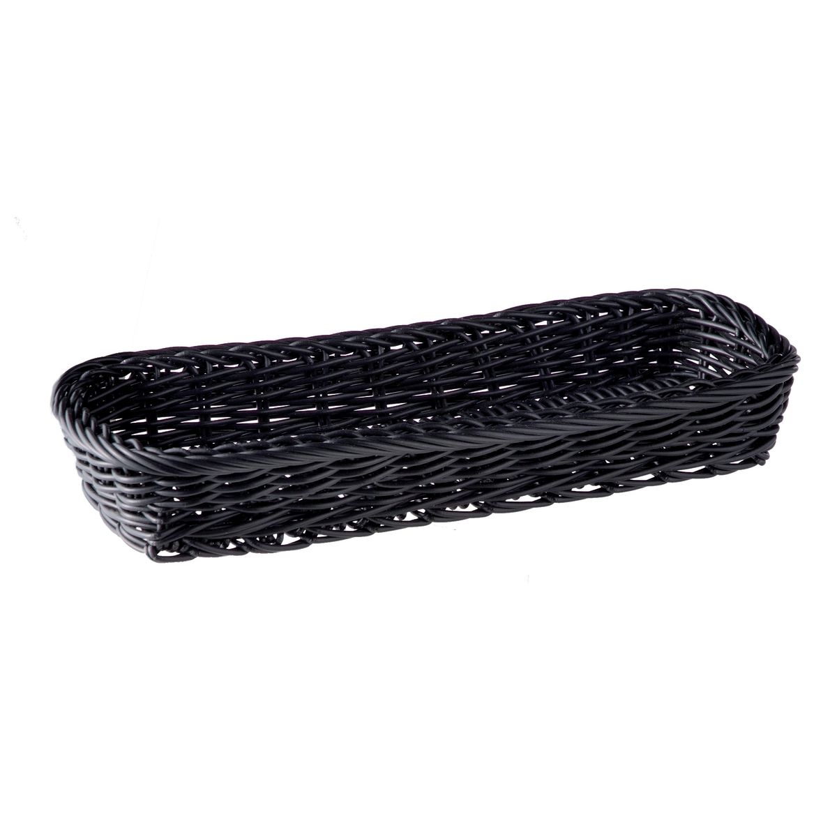 APS Bestekmandje Economic rechthoekig; 27x10x5 cm (LxBxH); zwart