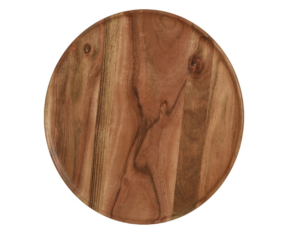 Ksd Bord acaciahout l30b30h1.5 cm ntrl kerst - 