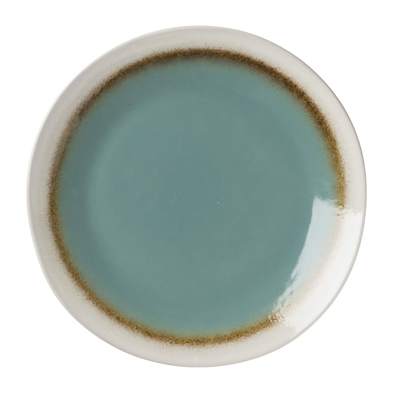 Xenos Dinerbord Roots - turquoise - ø27.5x3 cm