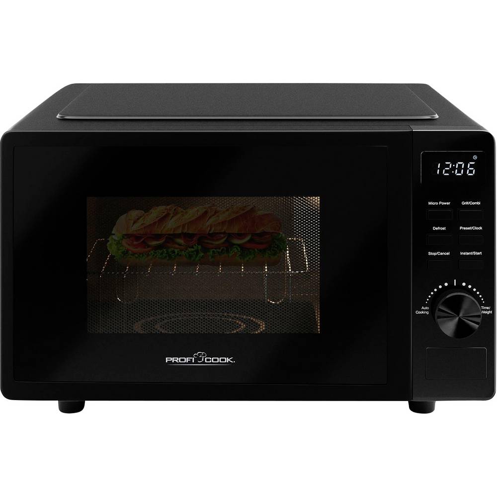 Profi Cook PC-MWG 1278 Magnetron Zwart 700 W Timerfunctie, Grillfunctie