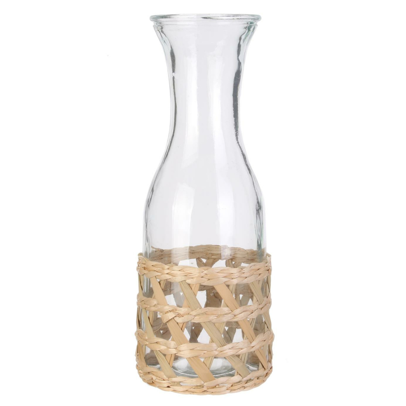 Home Deco Factory Sapkan/schenkkan water karaf - transparant - 1000 ml - glas - 10 x 27 cm -