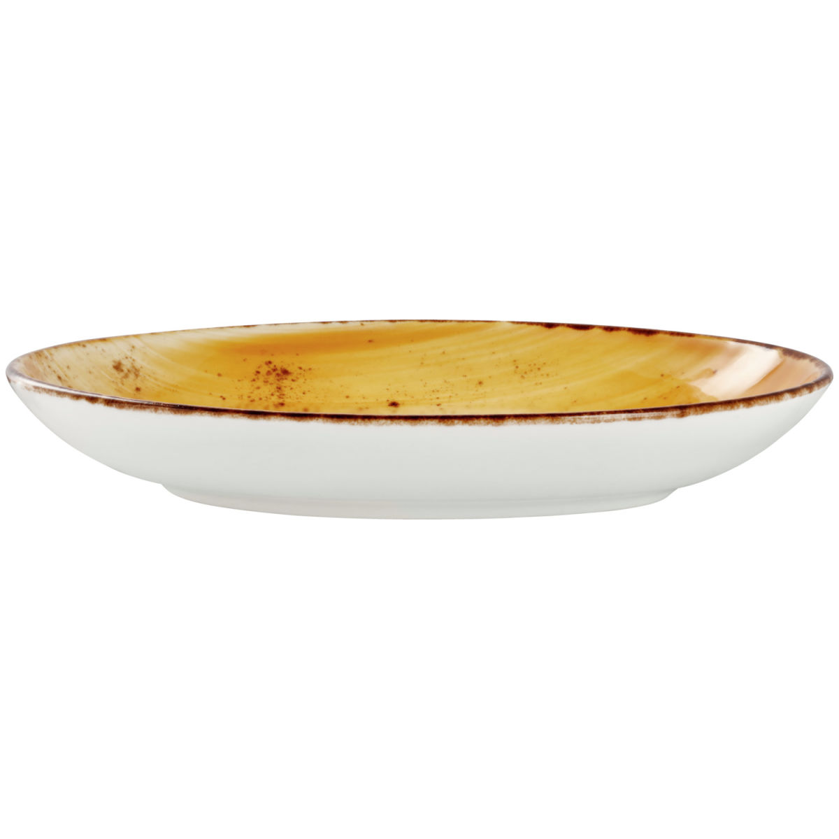 Vega Diep bord Nebro ovaal; 800ml, 27x20.5x4.2 cm (LxBxH); geel; ovaal; 6 stuk / verpakking