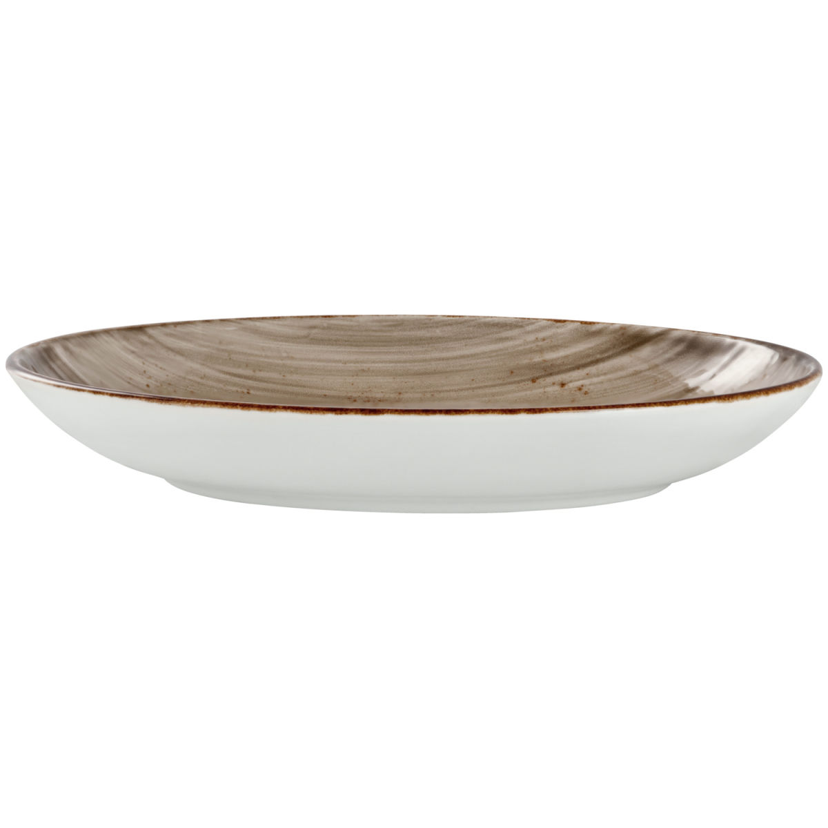 Vega Diep bord Nebro ovaal; 800ml, 27x20.5x4.2 cm (LxBxH); grijs; ovaal; 6 stuk / verpakking