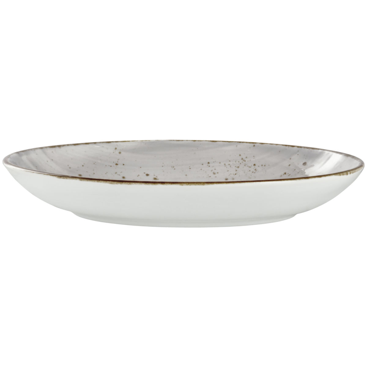 Vega Diep bord Nebro ovaal; 800ml, 27x20.5x4.2 cm (LxBxH); lichtgrijs; ovaal; 6 stuk / verpakking