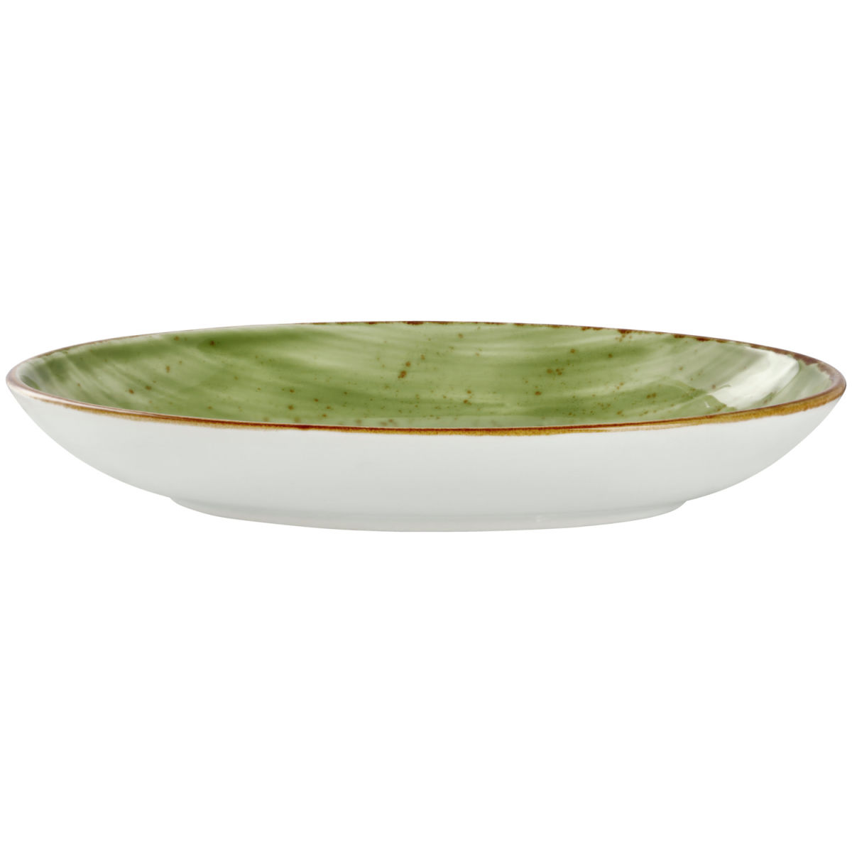 Vega Diep bord Nebro ovaal; 800ml, 27x20.5x4.2 cm (LxBxH); lichtgroen; ovaal; 6 stuk / verpakking
