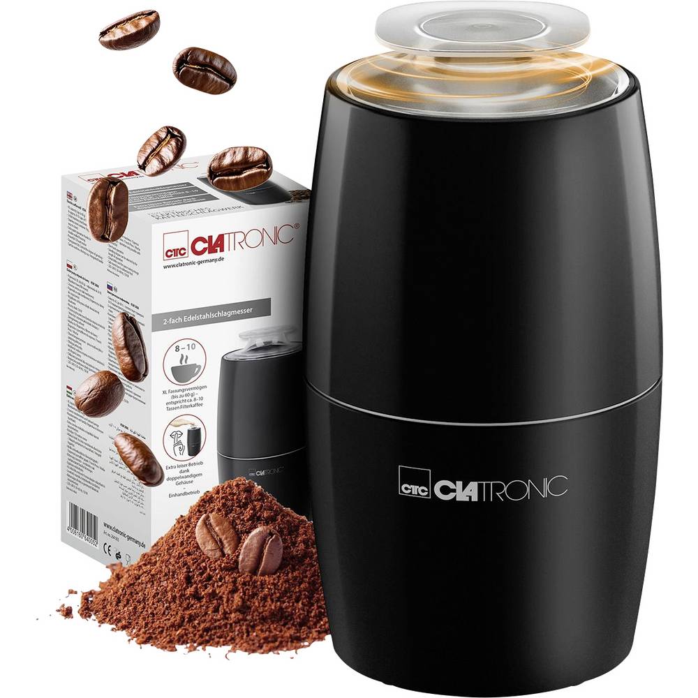 Clatronic KSW 3806 264005 Koffiemolen Zwart Slagmessen