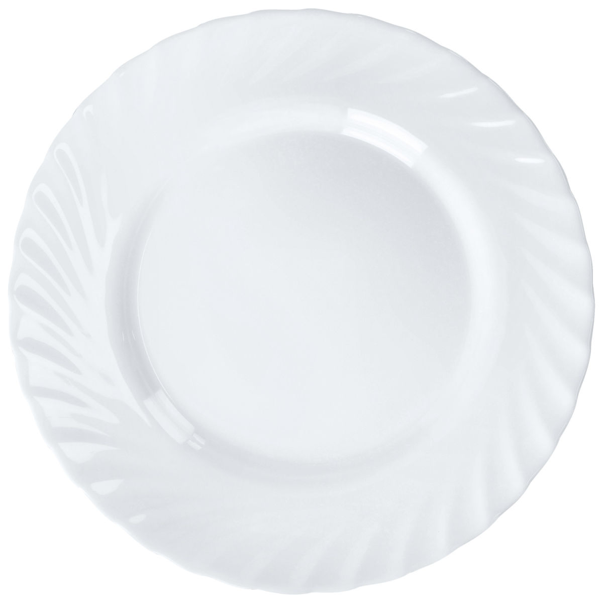 Arcoroc Plat bord Trianon; 24.5 cm (Ø); wit; rond; 6 stuk / verpakking