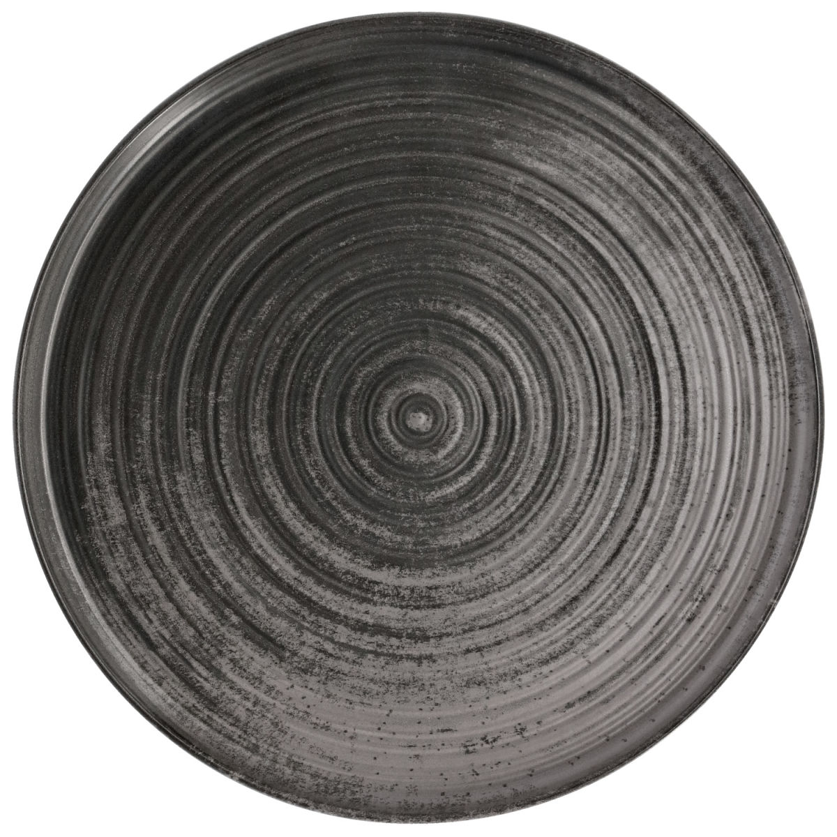 Vega Plat bord met rand Etana; 24x1.1 cm (ØxH); grijs; rond; 6 stuk / verpakking