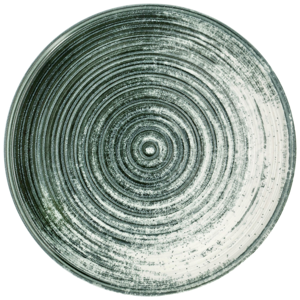 Vega Plat bord met rand Etana; 30x1.4 cm (ØxH); wit/antraciet; rond; 4 stuk / verpakking