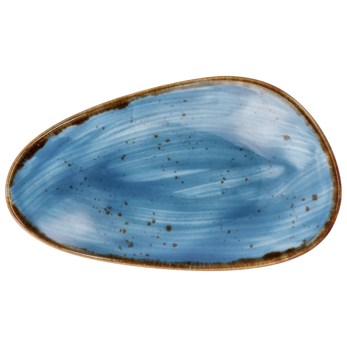 Vega Platte schaal Nebro organisch; 17x10x3 cm (LxBxH); lichtblauw; 6 stuk / verpakking