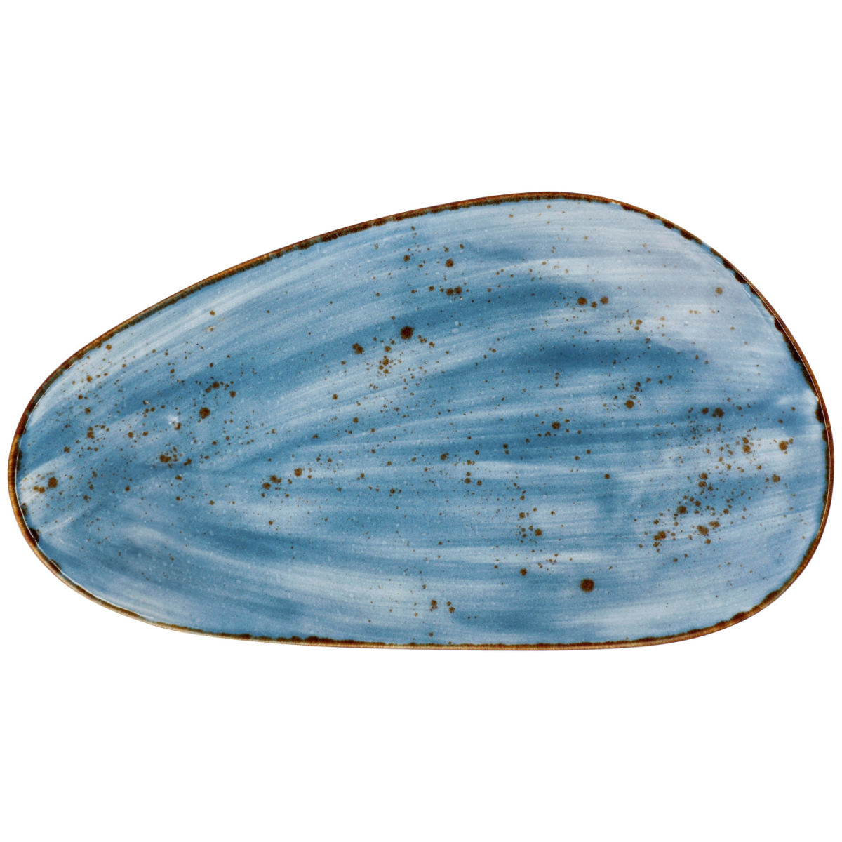 Vega Platte schaal Nebro organisch; 33x19x3.5 cm (LxBxH); lichtblauw; 3 stuk / verpakking