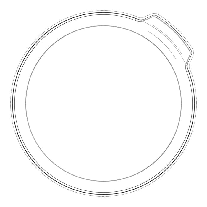 AEG deurkader, voorzijde, wit, Ø486.3mm 140044497042