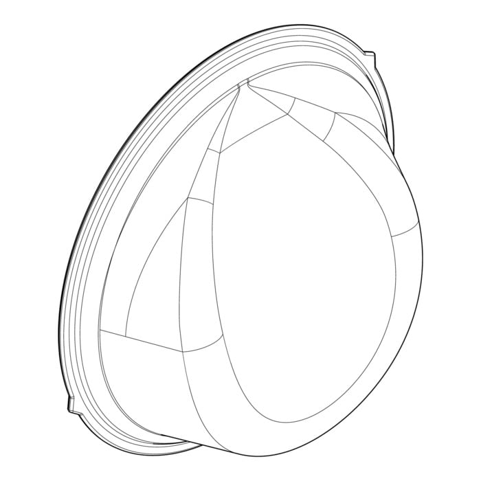 AEG venster, glasplaat, binnen, Ø345mm,Omega,Spoon 140186652016