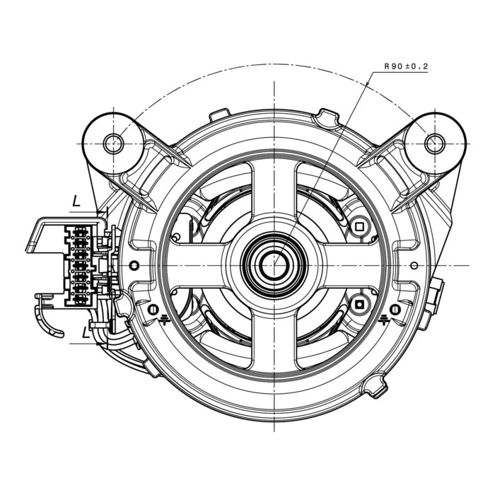 AEG motor, schakelaar, universeel, 230-240V,50Hz,Ø21,5 140137951012