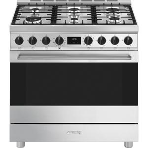 Smeg B91GMXNLK2 Classici Esthetisch Fornuis met Gas Kookplaat