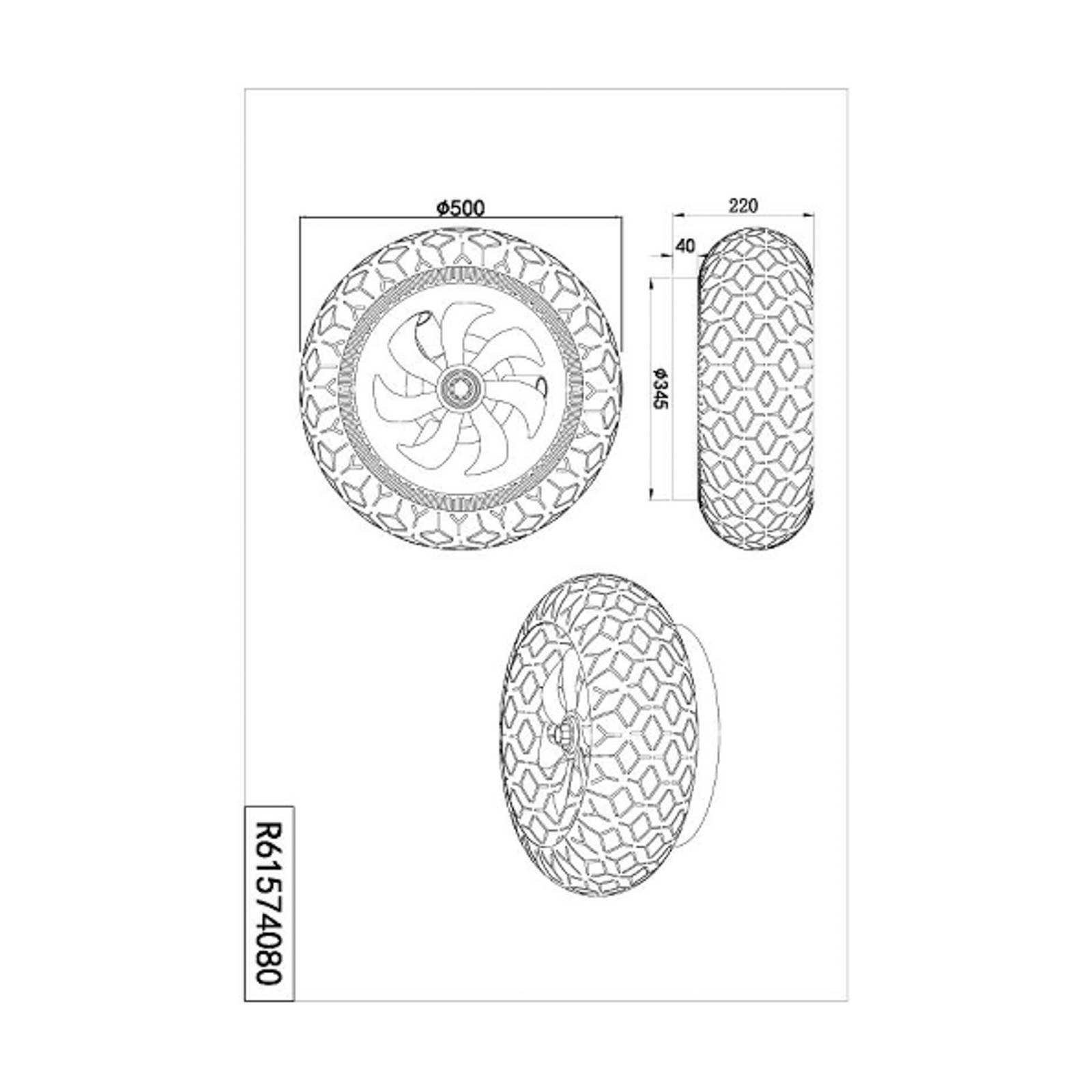 Reality Leuchten Ventilator Bidar, zwart/goud, licht, afstandsbediening, stil