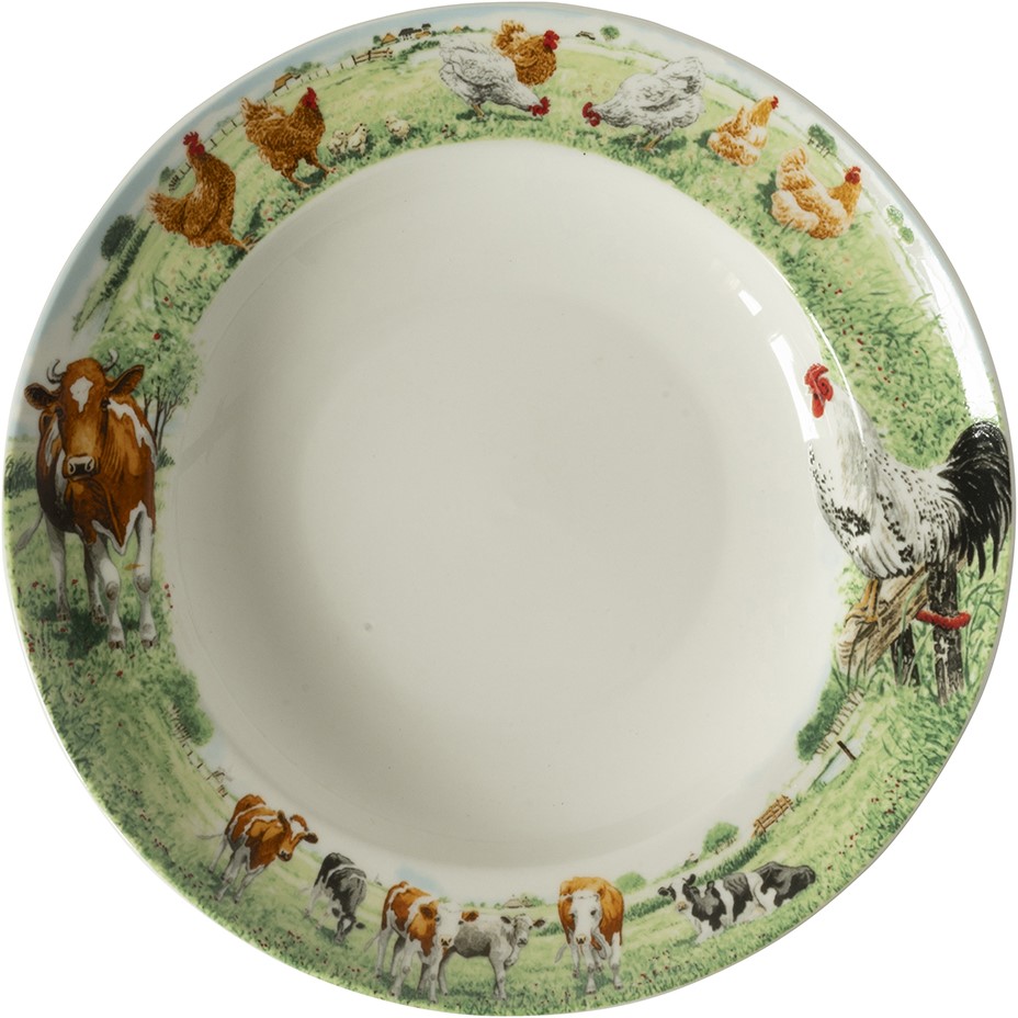 Wiebe van der Zee Wiebe's Farm Diep bord koe kip 6st
