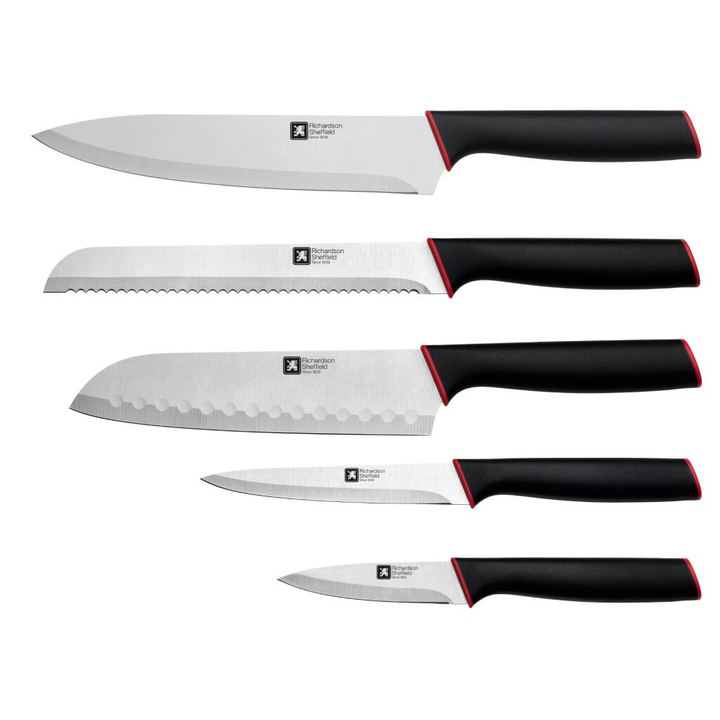 Richardson Sheffield Mira Messenset 5-delig Zwart/Rood