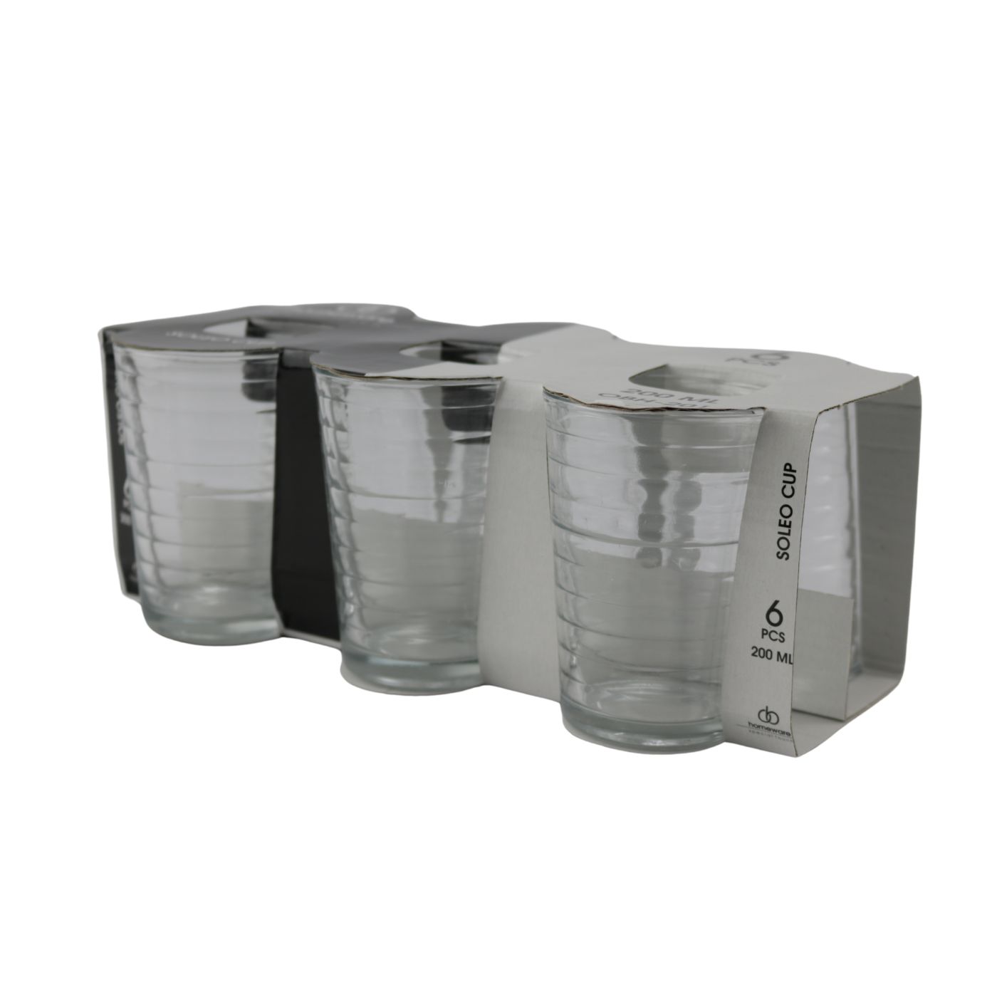 Merkloos Glas Soleo 200ml set a 6
