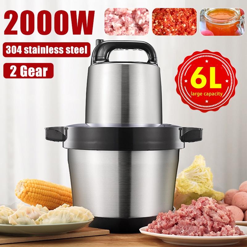 Ideal World 6L 2000W 2 Versnelling Elektrische Vleesmolen Keuken Chopper Vleesmolen Roestvrij Staal Knoflook Groente Blender Mixer Babyvoeding processor