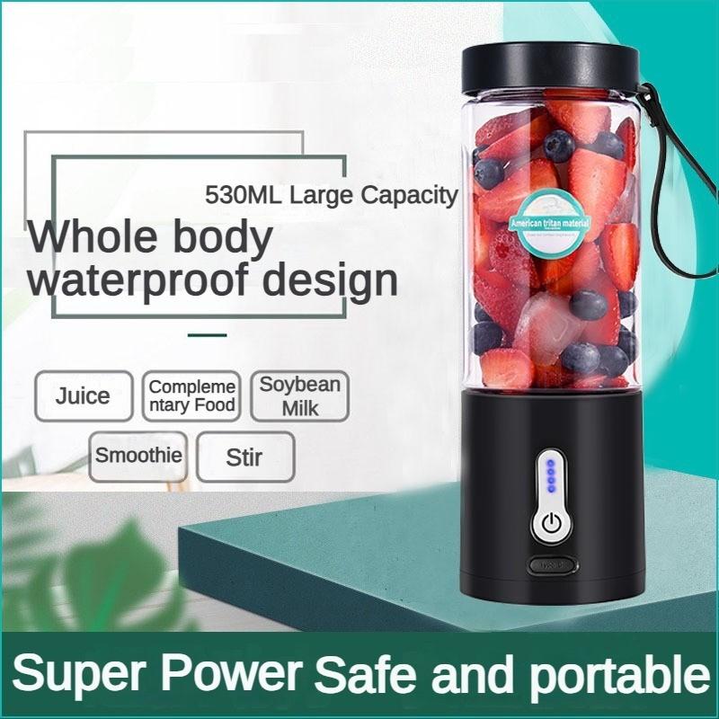 Crown Global 530ML Draagbare Multifunctionele USB Oplaadbare Sapbeker Elektrische Vruchtensap Mengbeker Mini Sapcentrifuge Voedingssupplement Machine