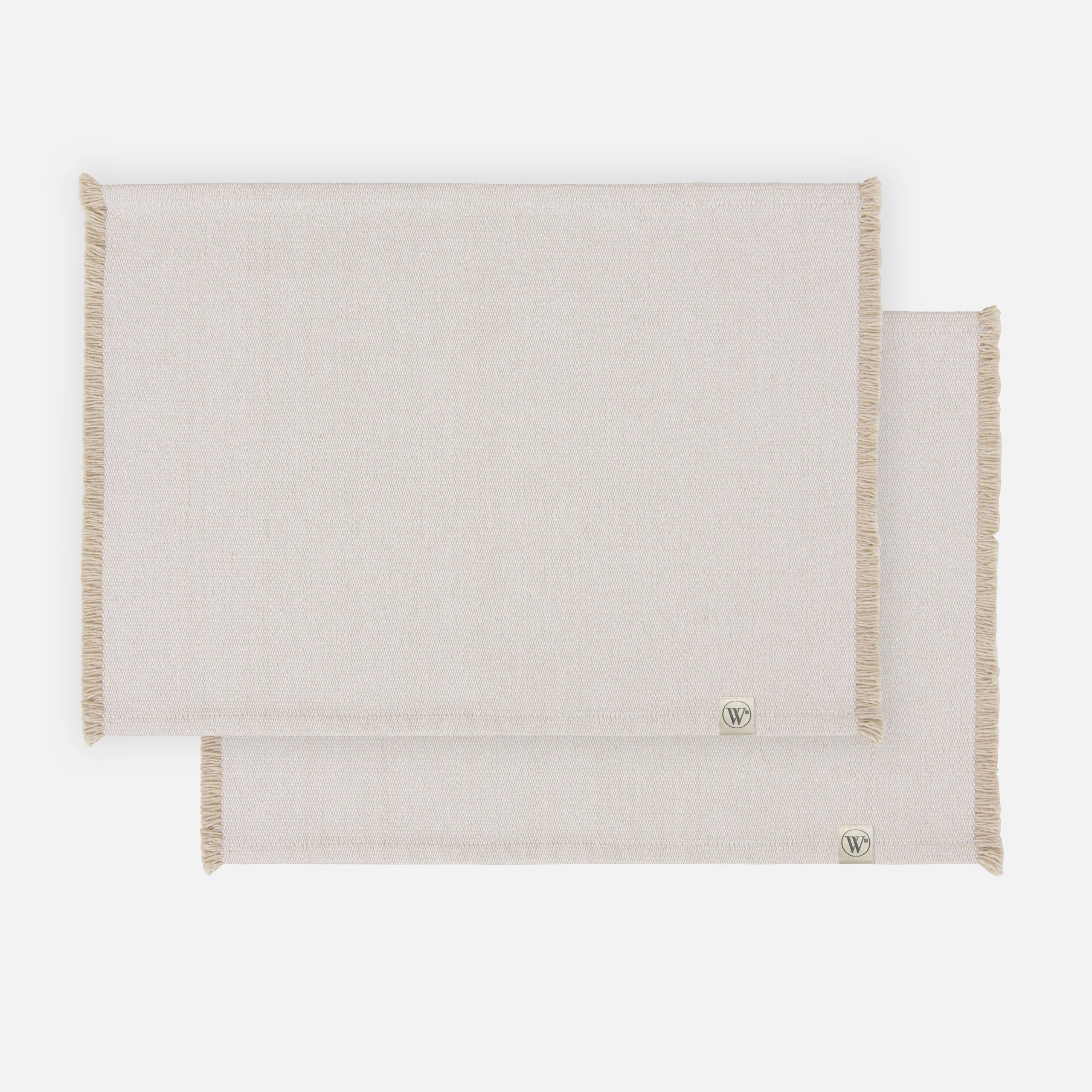 Walra Placemat Set Sweet Raffle Wit / Zand 2x 35x48