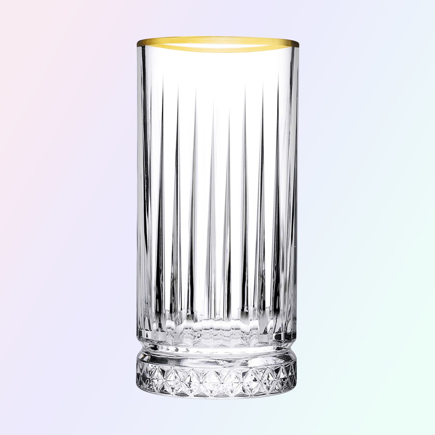 Pasabahce Elysia Longdrinkglas 28 cl Gouden Rand - 4 Stuks