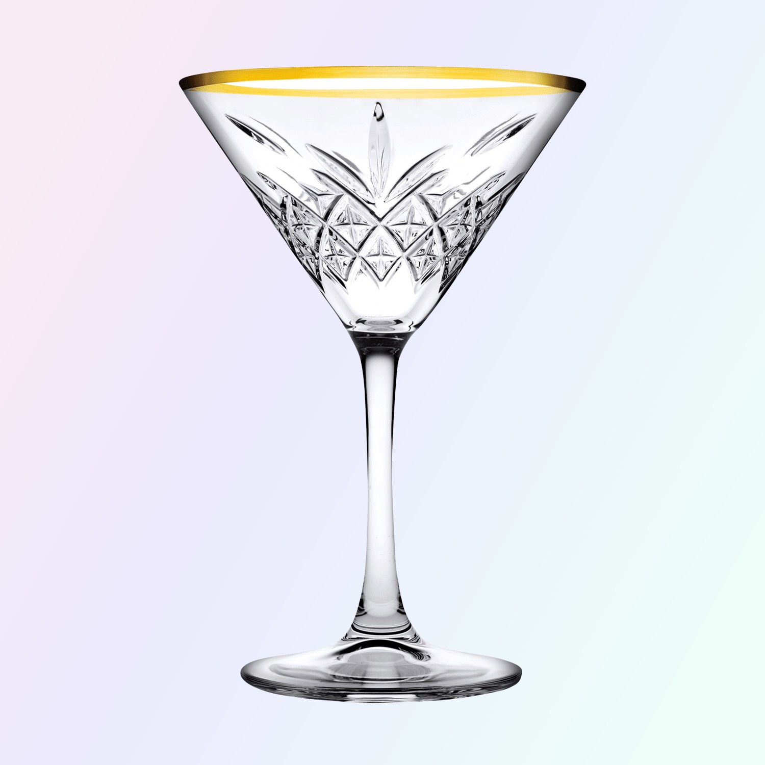 Pasabahce Timeless Martiniglas 23 cl Gouden Rand - 4 Stuks