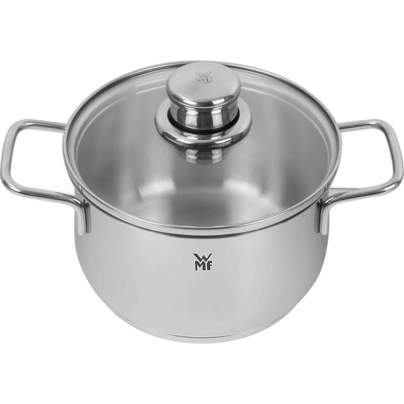 WMF Pannenset Diadem Plus hoogglans gepolijst, hoogwaardige glazen deksel, vaatwasmachinebestendig (set)