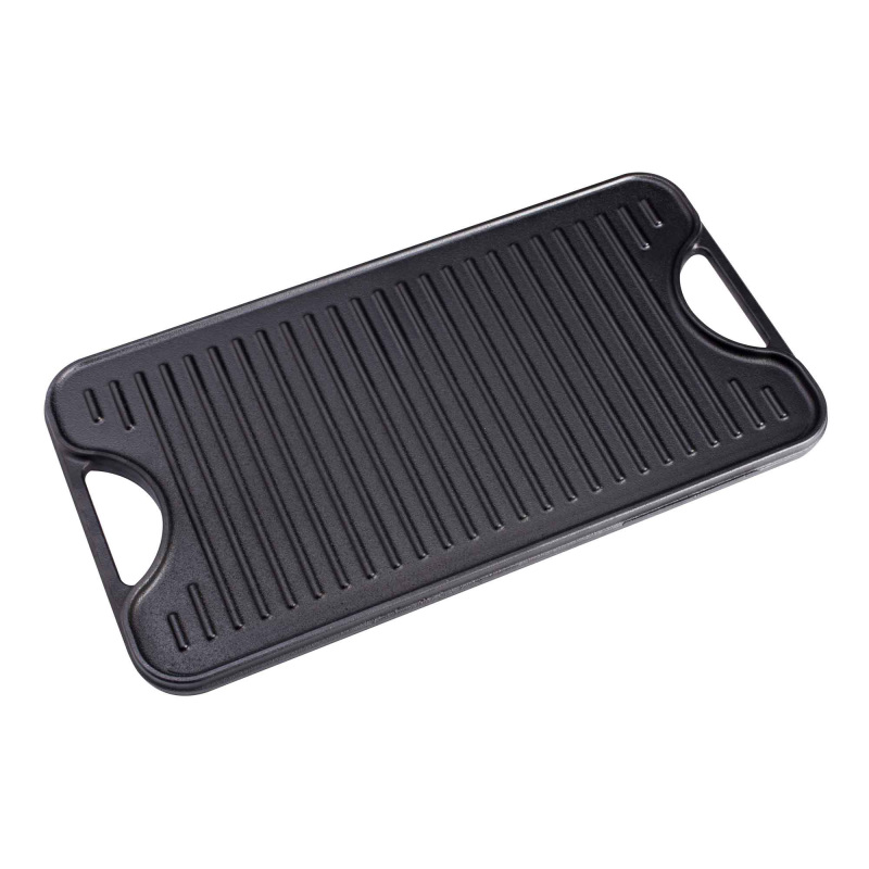 Victoria Omkeerbare Bakplaat 47 x 25 cm, Seasoned Grillplaat