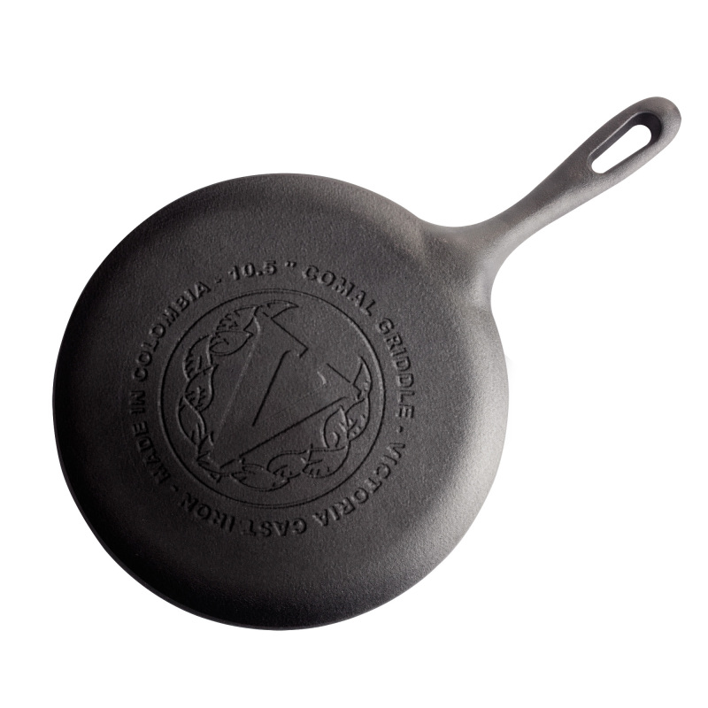 Victoria Bakpan Comal 26 cm, Seasoned Grillplaat