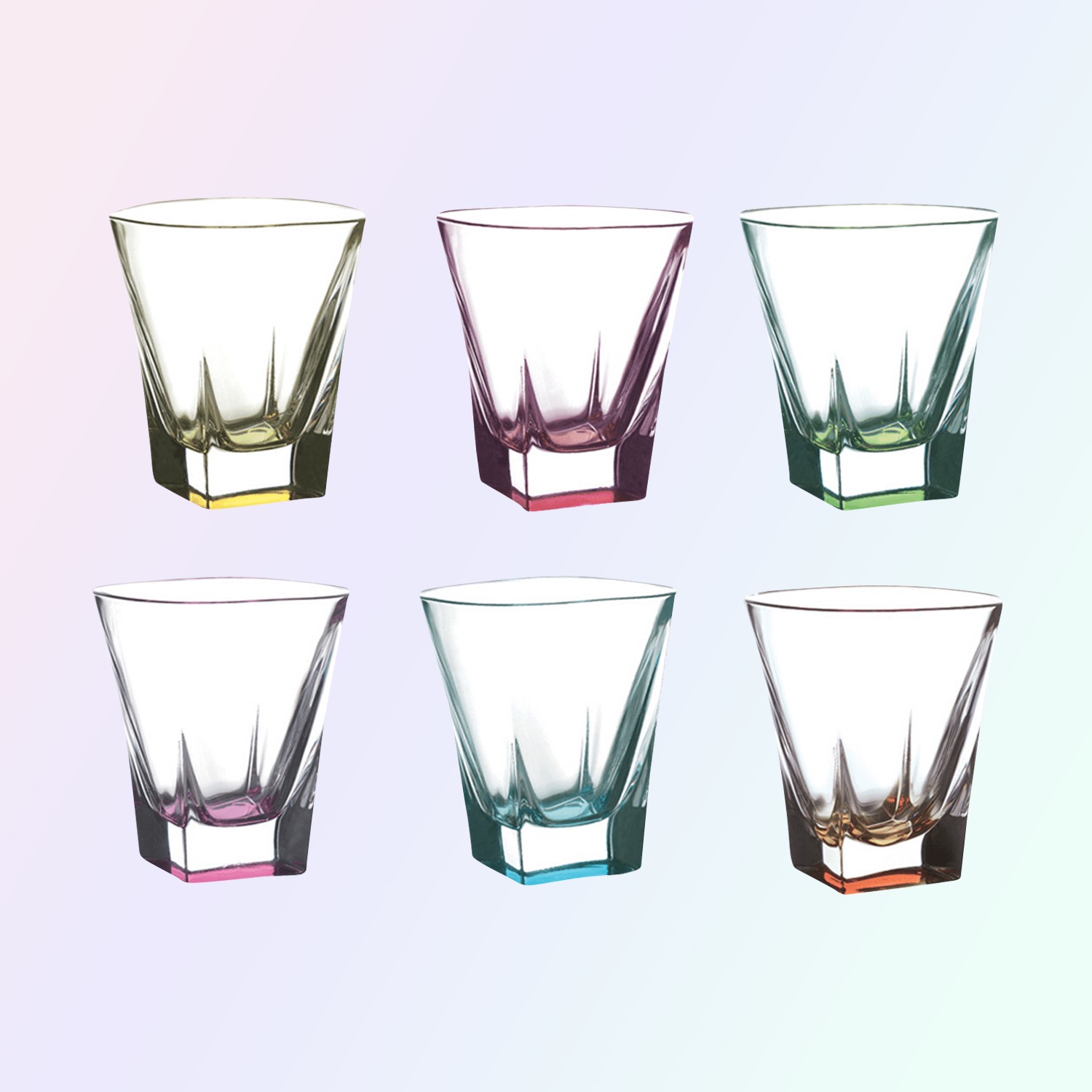 RCR Fusion Colour Shotglas 6 cl Assorti - 6 Stuks