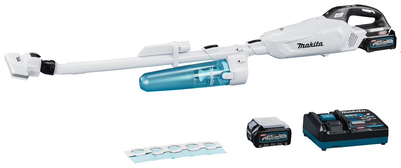 Makita CL002GD215 40V Max Li-Ion Accu Steelstofzuiger Set (2x 2,5Ah) - Wit