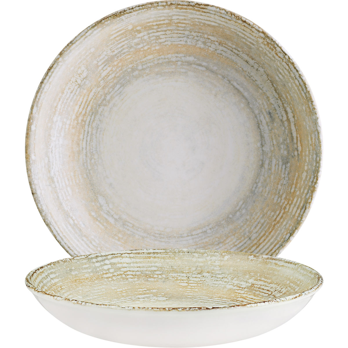 Bonna Diep bord Patera; 1000ml, 23x4 cm (ØxH); wit/beige; rond; 6 stuk / verpakking
