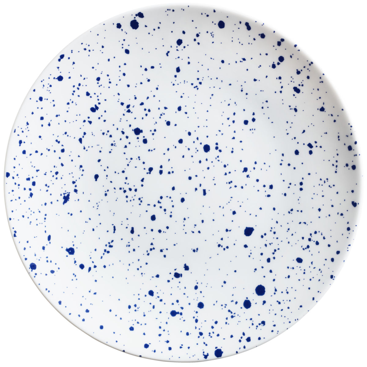 Vega Plat bord Mixor gestippeld; 21 cm (Ø); wit/blauw; rond; 6 stuk / verpakking