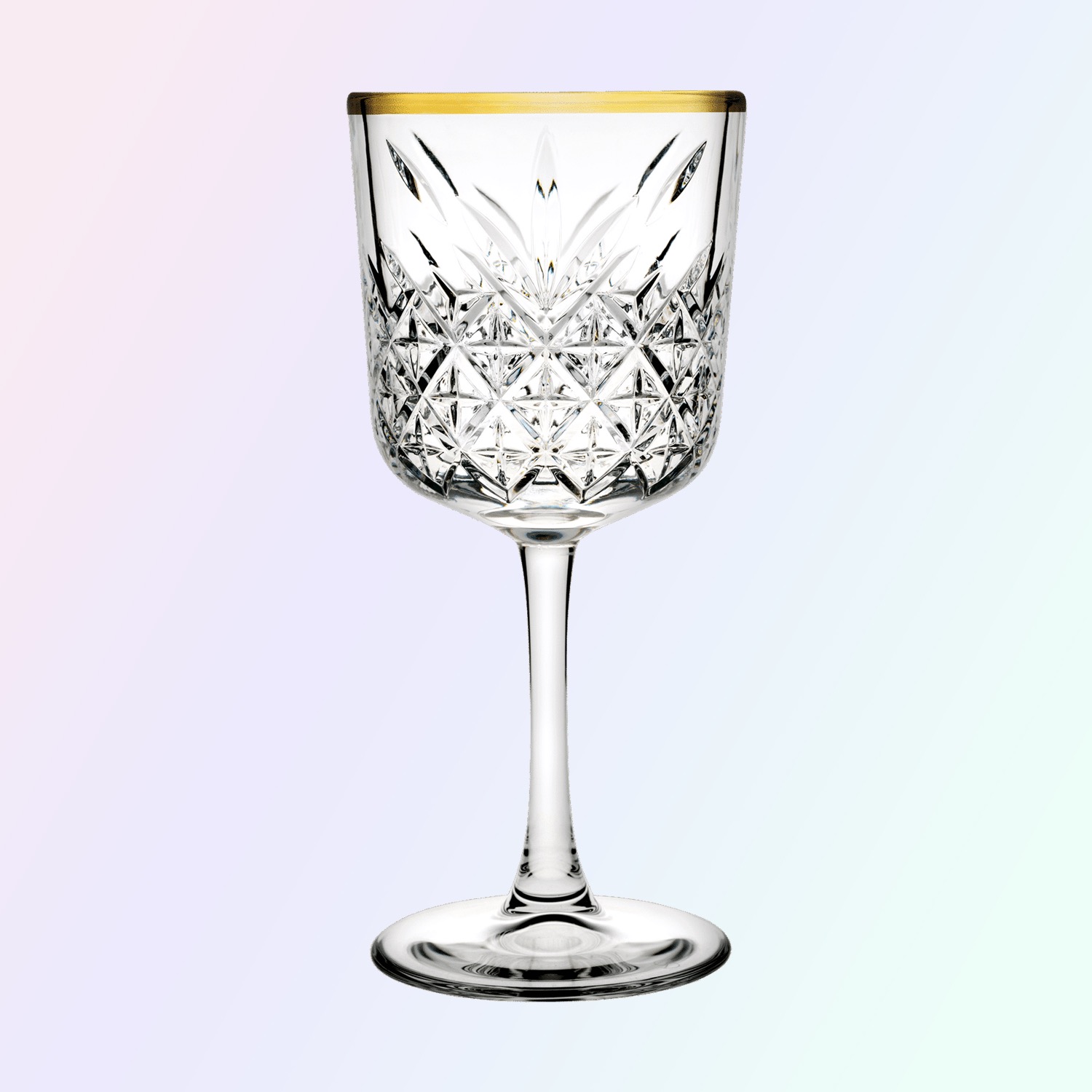 Pasabahce Timeless Wijnglas 33 Gouden Rand - 4 Stuks - Glas