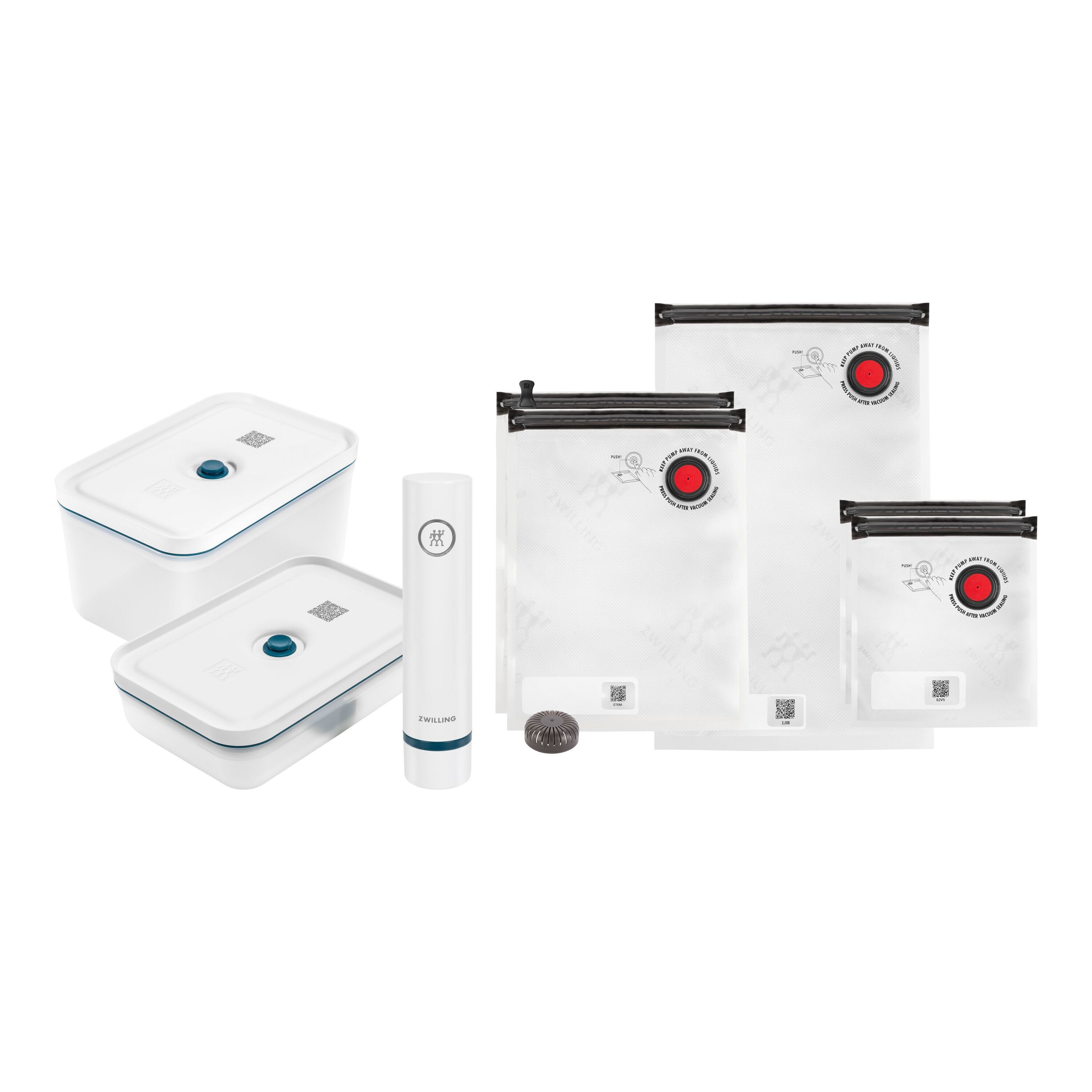 ZWILLING Fresh&Save Vacuüm Starterset, Kunststof, 8-delig, La-mer - Fresh&Save - 