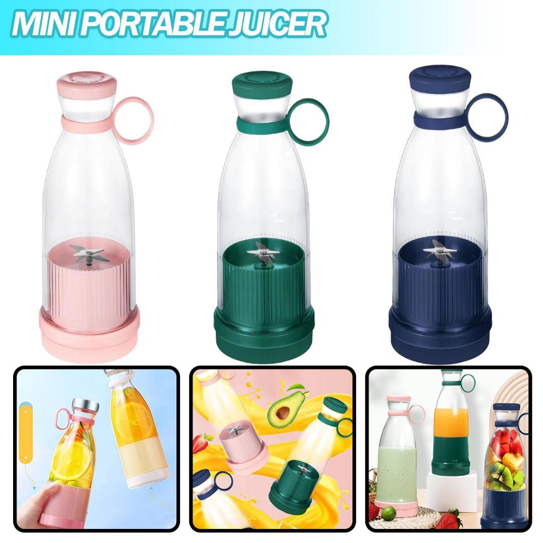 Lminmin 1 stuks handige draagbare elektrische mini blender mixer shaker fles USB oplaadbare fruitpers LM blauw