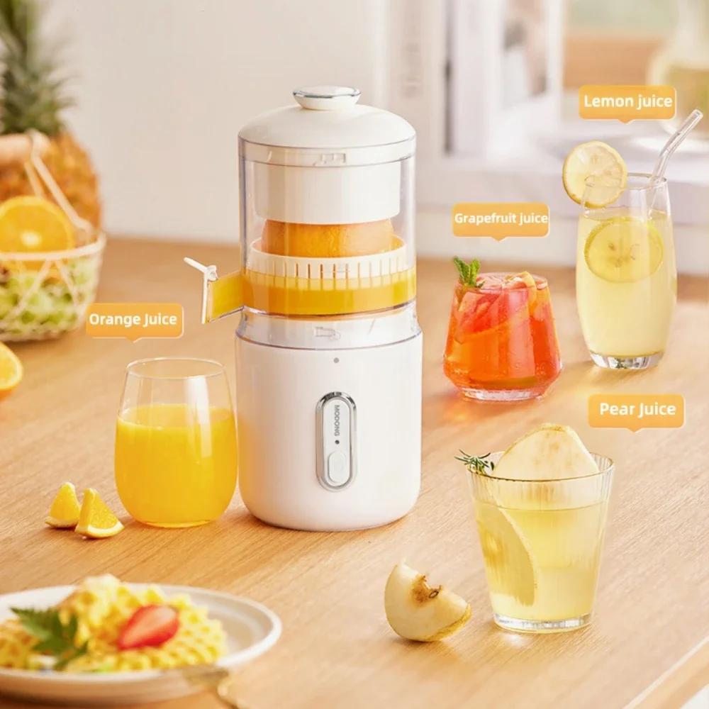 Chic Interiors Nieuwe elektrische sapcentrifuge draadloze draagbare sinaasappel-citroenblender USB oplaadbare mini multifunctionele fruitpers hogedruksapcentrifuges groen